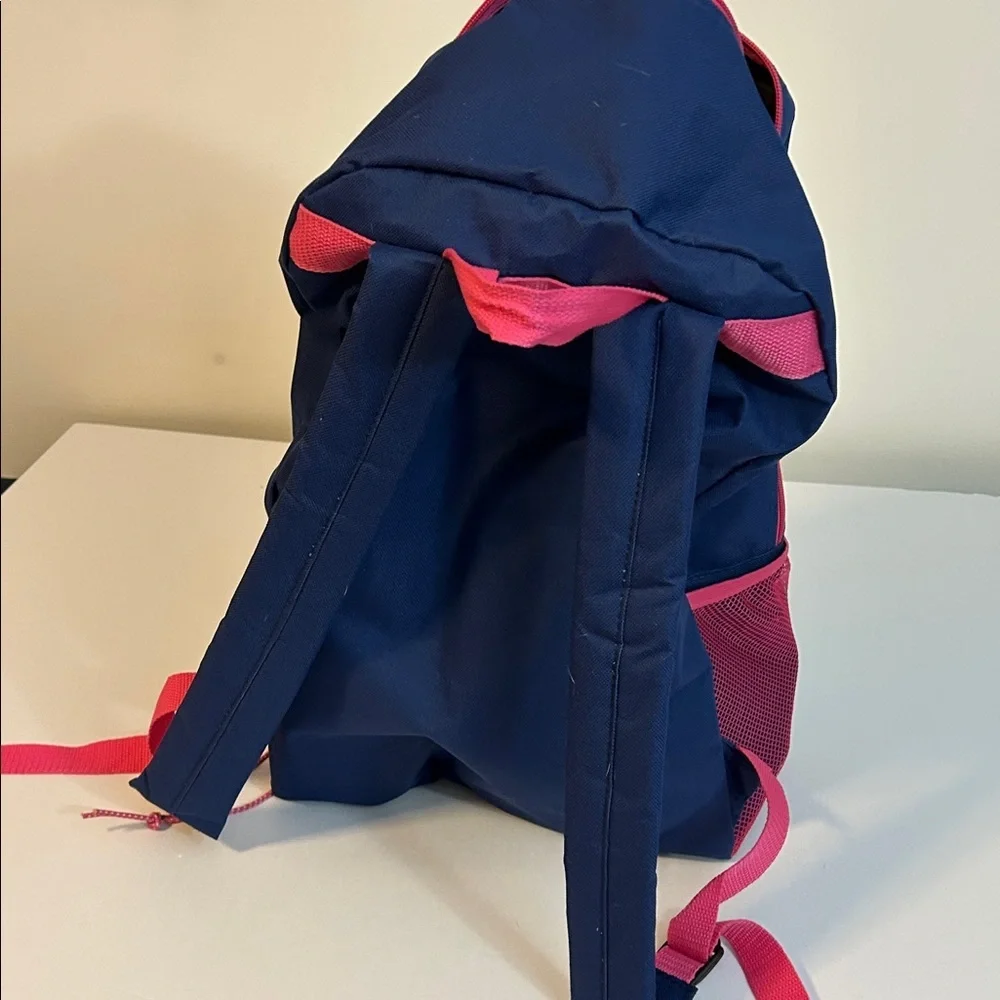 Navy and Pink Women's Backpack